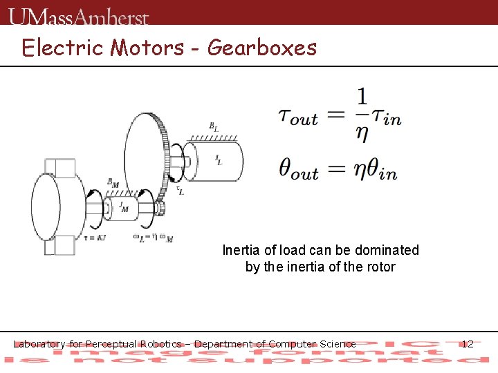Electric Motors - Gearboxes Inertia of load can be dominated by the inertia of
