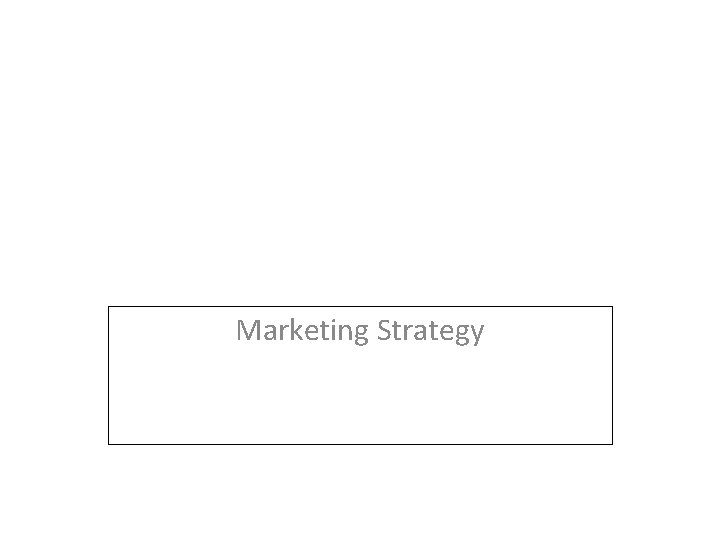 Marketing Strategy 