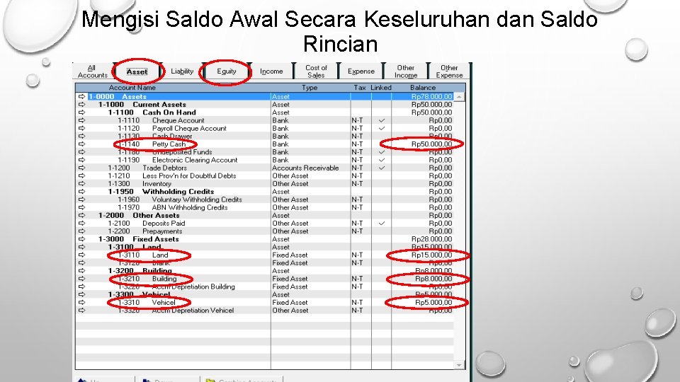 Mengisi Saldo Awal Secara Keseluruhan dan Saldo Rincian 