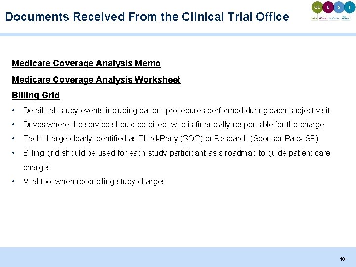 Documents Received From the Clinical Trial Office Medicare Coverage Analysis Memo Medicare Coverage Analysis