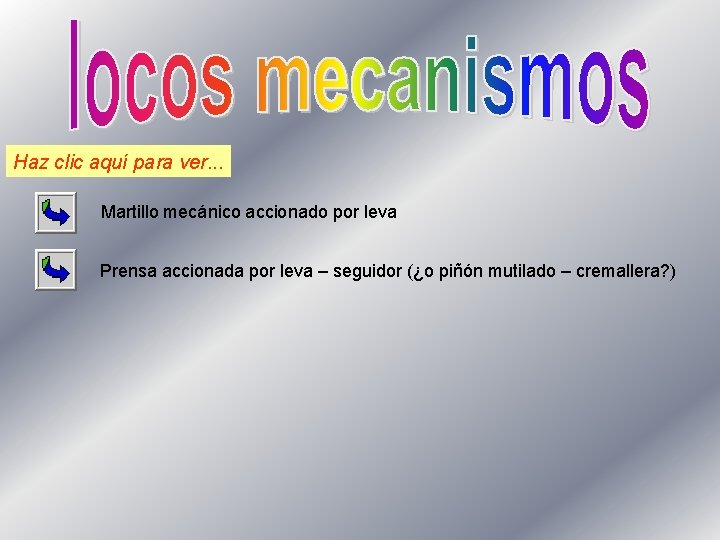 Haz clic aquí para ver. . . Martillo mecánico accionado por leva Prensa accionada