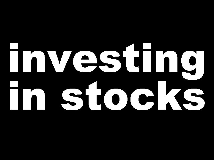investing in stocks 