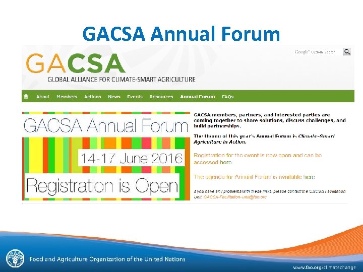GACSA Annual Forum 