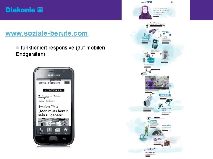 www. soziale-berufe. com n funktioniert responsive (auf mobilen Endgeräten) 