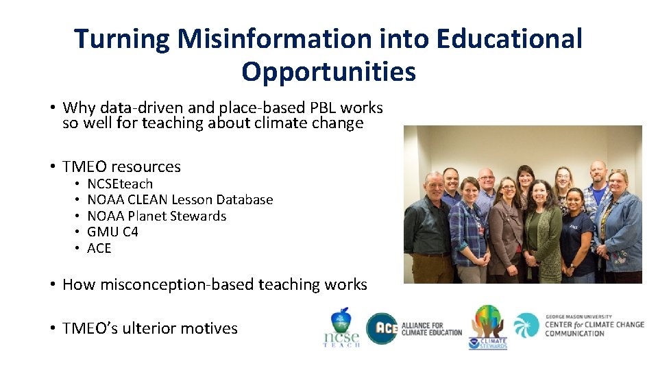 Turning Misinformation into Educational Opportunities • Why data-driven and place-based PBL works so well