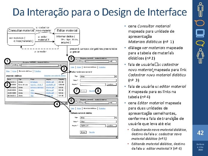 Da Interação para o Design de Interface • cena Consultar material mapeada para unidade