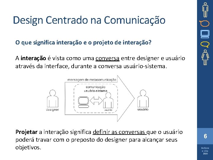 Design Centrado na Comunicação O que significa interação e o projeto de interação? A