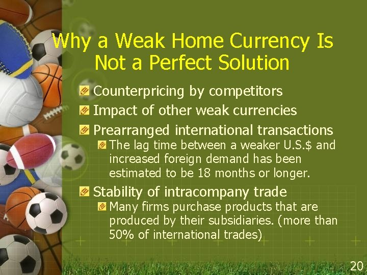 Why a Weak Home Currency Is Not a Perfect Solution Counterpricing by competitors Impact