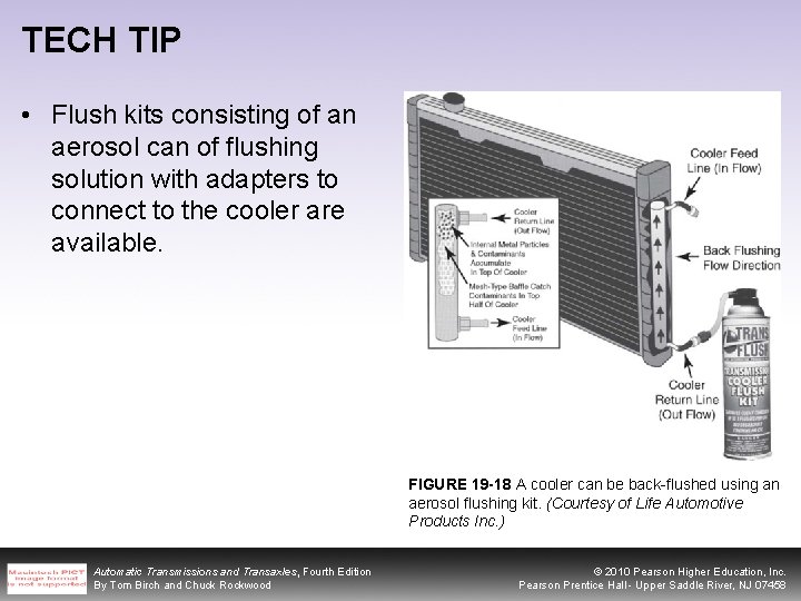 TECH TIP • Flush kits consisting of an aerosol can of flushing solution with