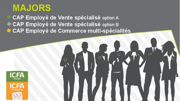 MAJORS CAP Employé de Vente spécialisé option A CAP Employé de Vente spécialisé option