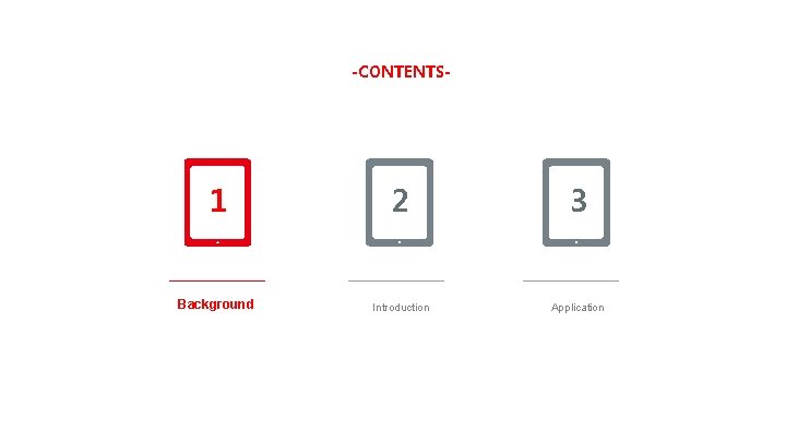 -CONTENTS- 1 2 3 Background Introduction Application 