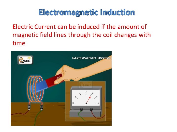 Electromagnetic Induction Electric Current can be induced if the amount of magnetic field lines