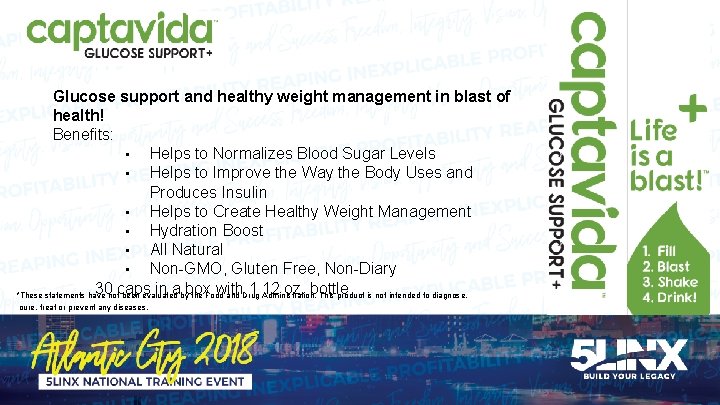 Glucose support and healthy weight management in blast of health! Benefits: • Helps to