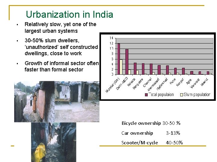 Urbanization in India § Relatively slow, yet one of the largest urban systems §
