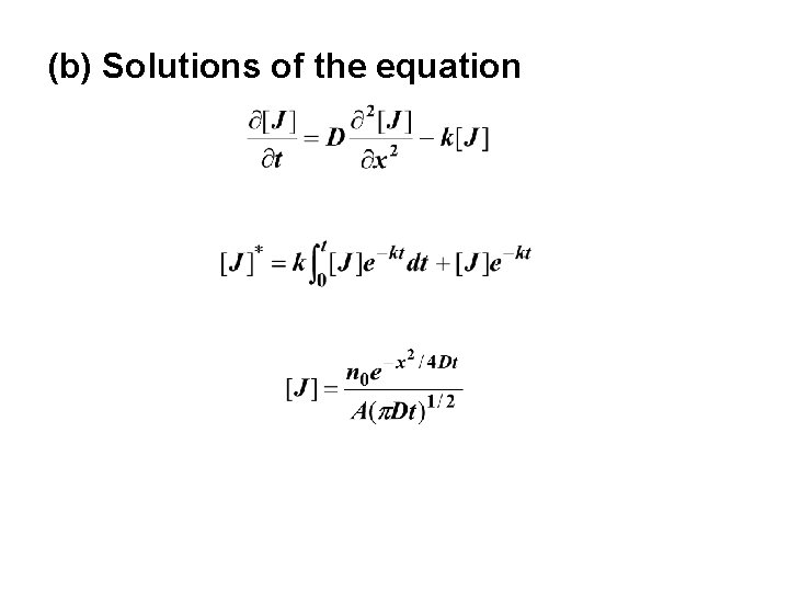 (b) Solutions of the equation 