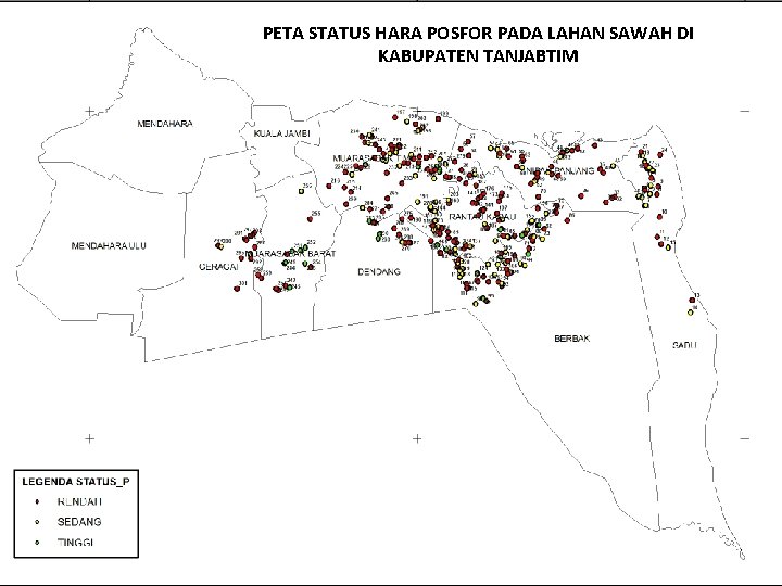 PETA STATUS HARA POSFOR PADA LAHAN SAWAH DI KABUPATEN TANJABTIM 