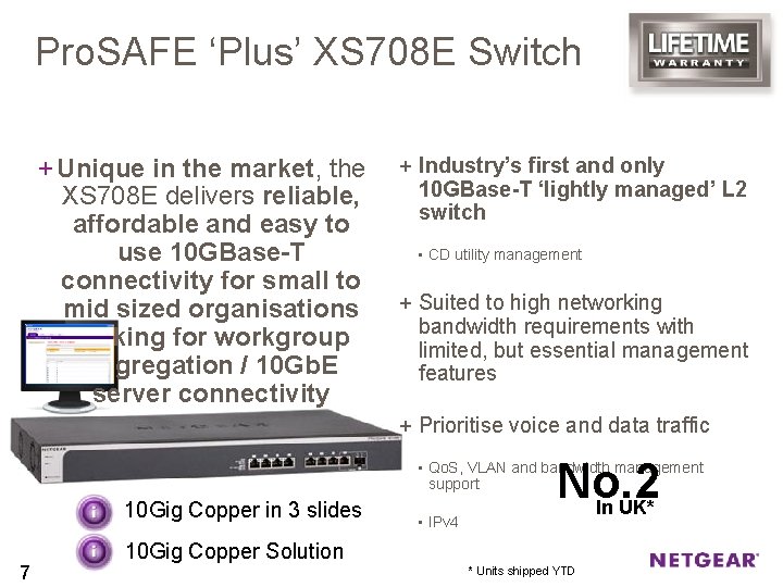 Pro. SAFE ‘Plus’ XS 708 E Switch + Unique in the market, the XS