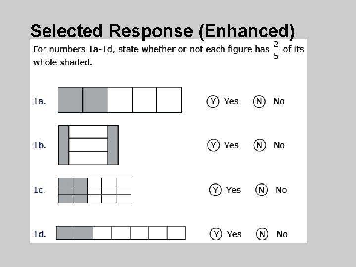 Selected Response (Enhanced) 