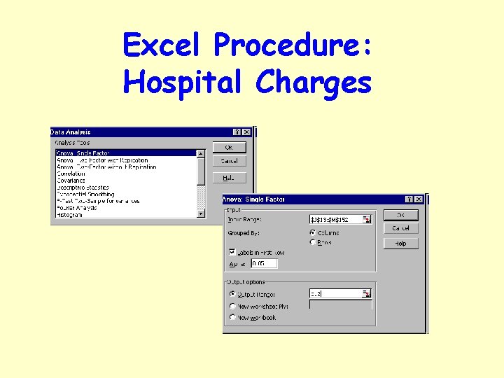 Excel Procedure: Hospital Charges 