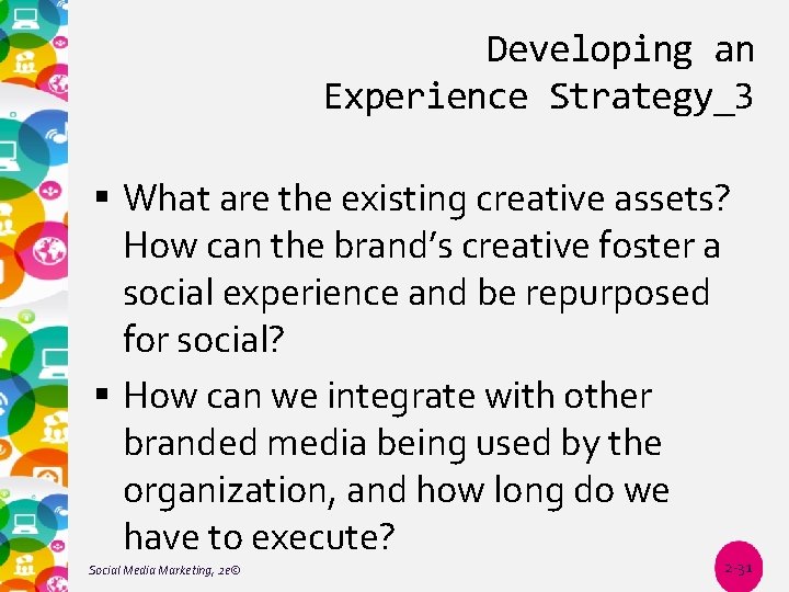 Developing an Experience Strategy_3 What are the existing creative assets? How can the brand’s