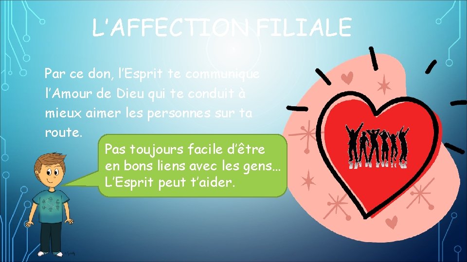 L’AFFECTION FILIALE Par ce don, l’Esprit te communique l’Amour de Dieu qui te conduit