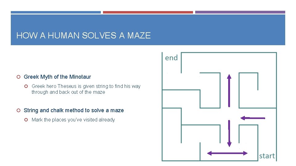 HOW A HUMAN SOLVES A MAZE Greek Myth of the Minotaur Greek hero Theseus