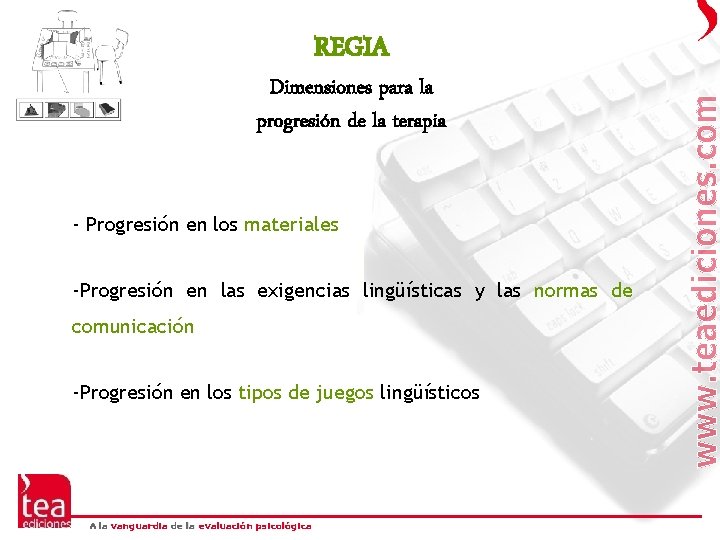 REGIA Dimensiones para la progresión de la terapia - Progresión en los materiales -Progresión