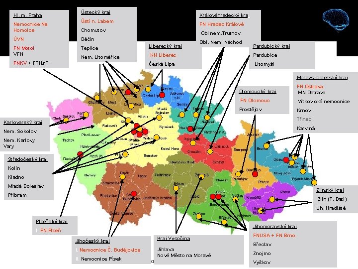 Hl. m. Praha Nemocnice Na Homolce ÚVN Ústecký kraj Královéhradecký kraj Ústí n. Labem