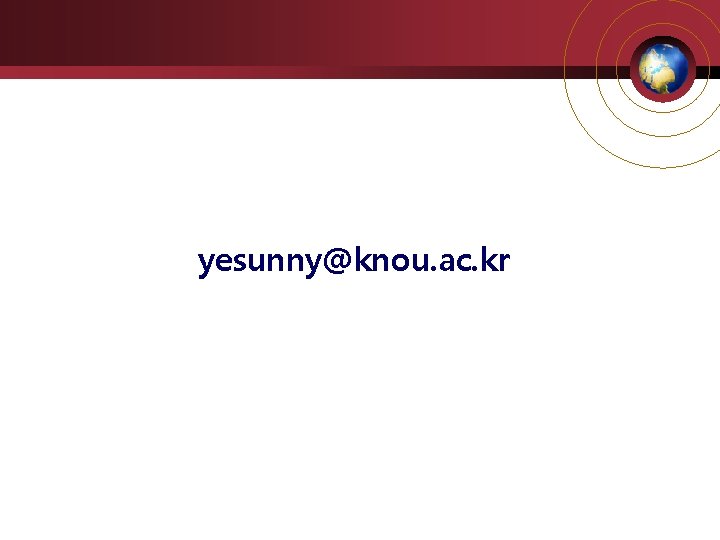yesunny@knou. ac. kr 