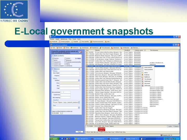E-Local government snapshots 