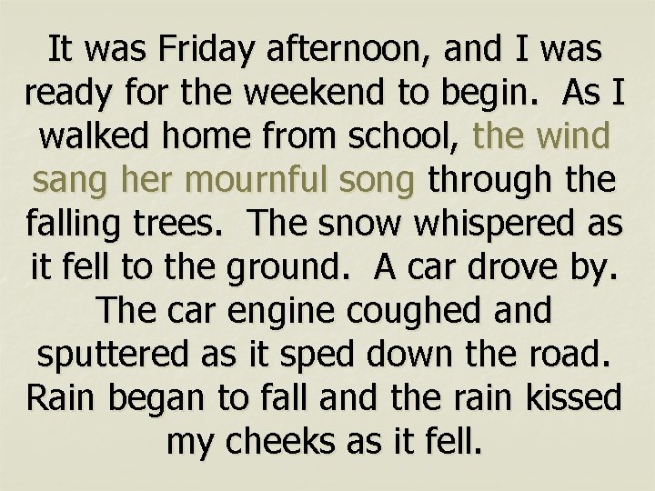 It was Friday afternoon, and I was ready for the weekend to begin. As