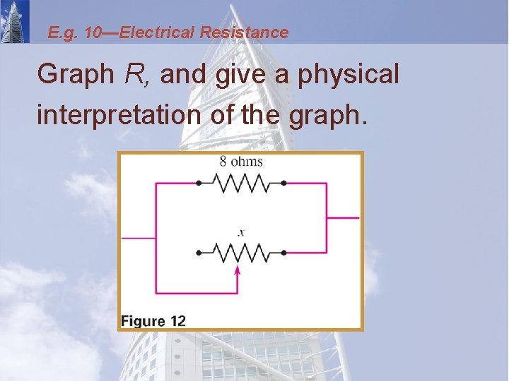 E. g. 10—Electrical Resistance Graph R, and give a physical interpretation of the graph.