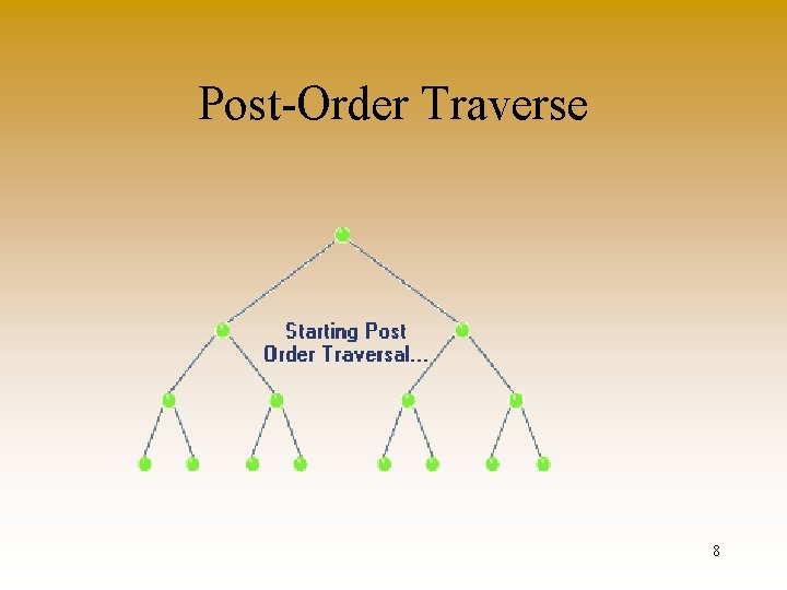 Post-Order Traverse 8 