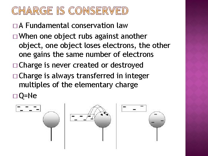 �A Fundamental conservation law � When one object rubs against another object, one object