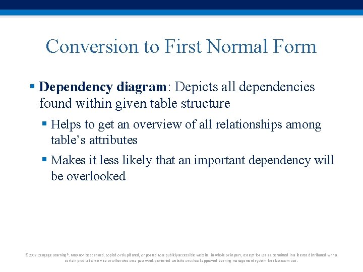 Conversion to First Normal Form § Dependency diagram: Depicts all dependencies found within given Conversion to First Normal Form § Dependency diagram: Depicts all dependencies found within given