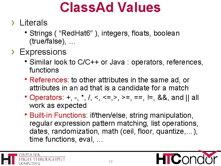 Class. Ad Values › Literals h. Strings ( “Red. Hat 6” ), integers, floats,
