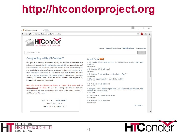 http: //htcondorproject. org 42 