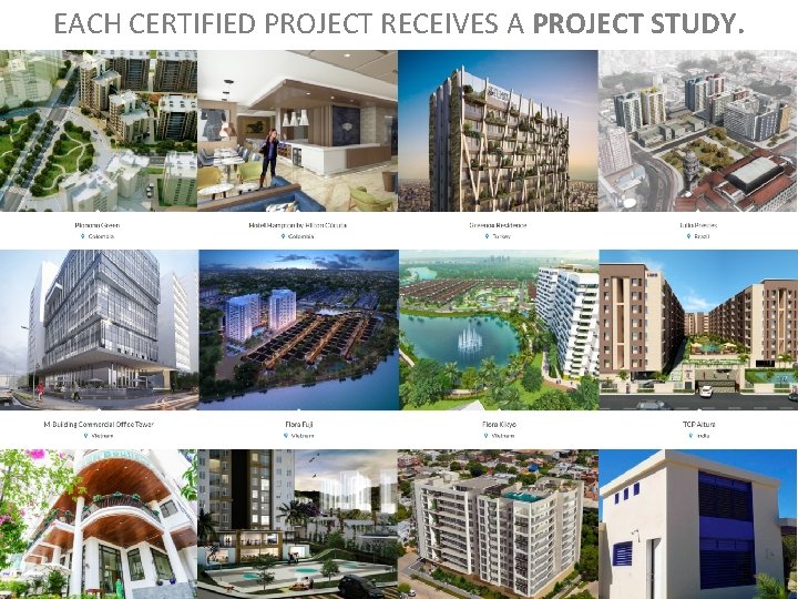 EACH CERTIFIED PROJECT RECEIVES A PROJECT STUDY. 