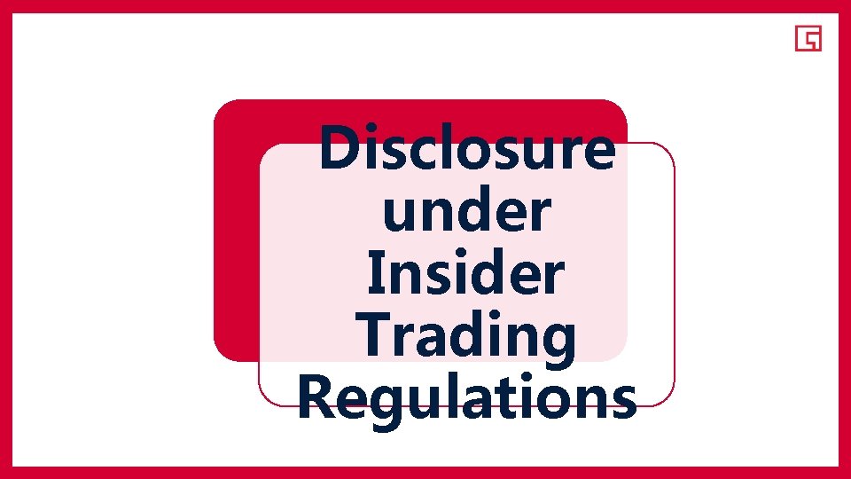 Disclosure under Insider Trading Regulations 