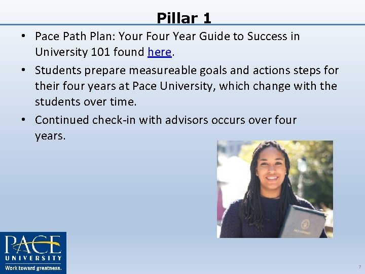 Pillar 1 • Pace Path Plan: Your Four Year Guide to Success in University