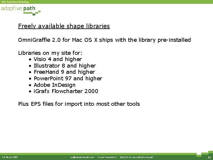 Freely available shape libraries Omni. Graffle 2. 0 for Mac OS X ships with