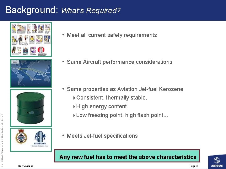 Background: What’s Required? • Meet all current safety requirements • Same Aircraft performance considerations