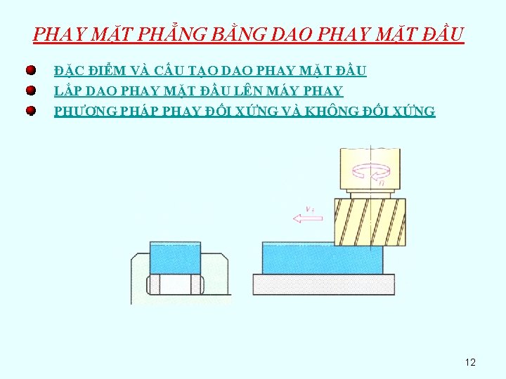 PHAY MẶT PHẲNG BẰNG DAO PHAY MẶT ĐẦU ĐẶC ĐIỂM VÀ CẤU TẠO DAO