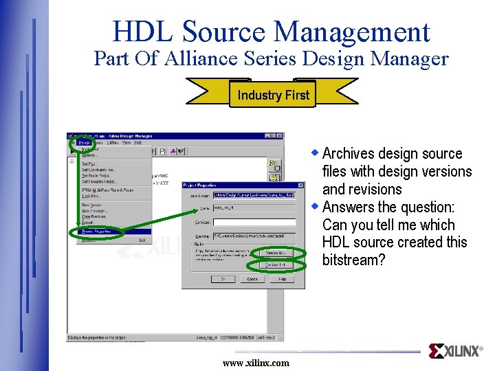 HDL Source Management Part Of Alliance Series Design Manager Industry First w Archives design HDL Source Management Part Of Alliance Series Design Manager Industry First w Archives design