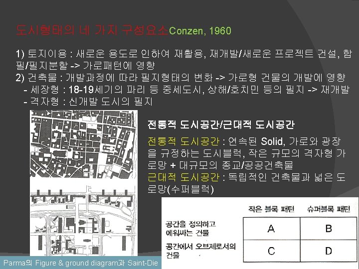 Urban morphology is the study of the form