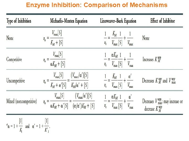 Enzyme Inhibition: Comparison of Mechanisms 