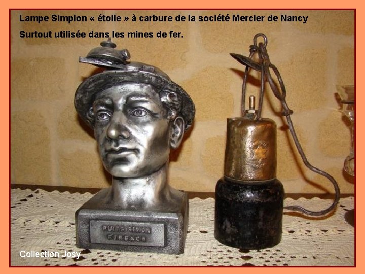 Lampe Simplon « étoile » à carbure de la société Mercier de Nancy Surtout