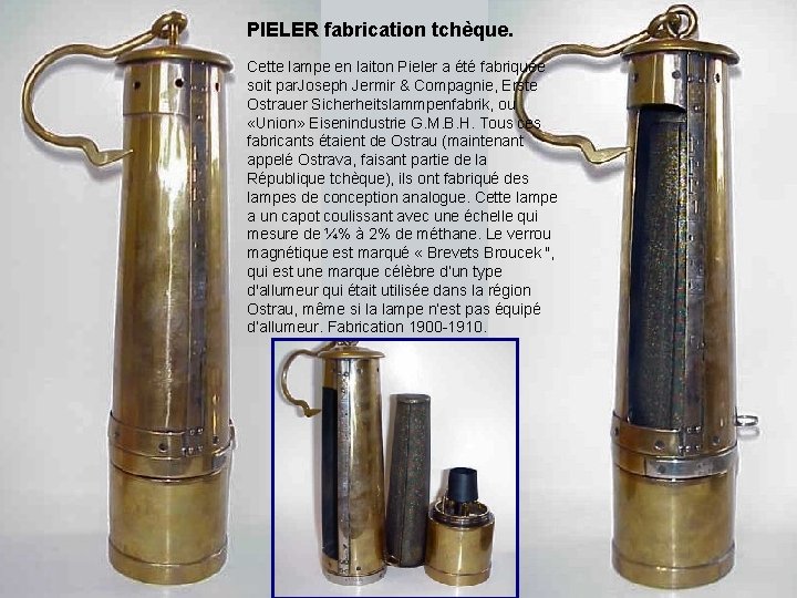 PIELER fabrication tchèque. Cette lampe en laiton Pieler a été fabriquée soit par. Joseph