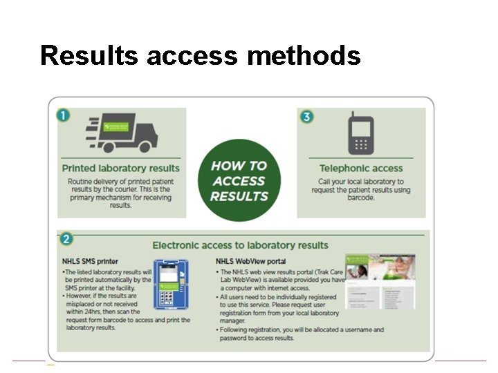 Results access methods 