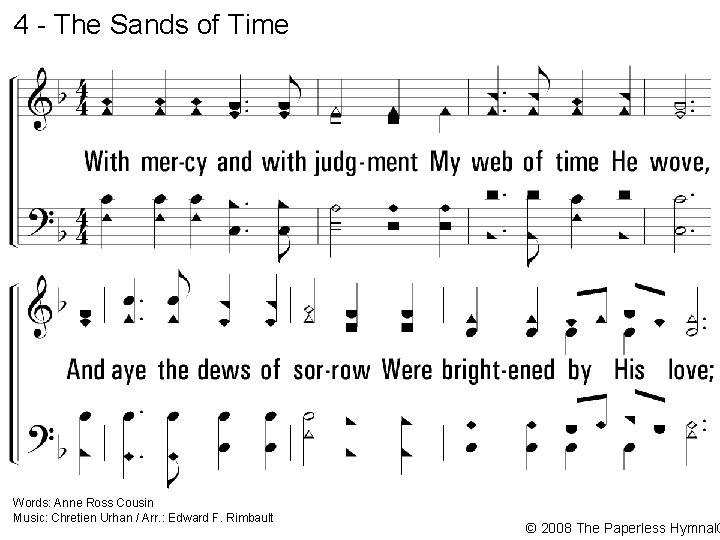 4 - The Sands of Time 4. With mercy and with judgment My web